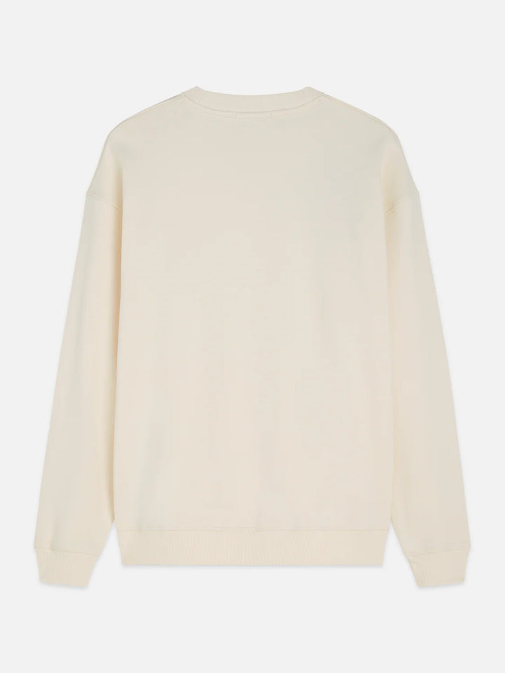 EMBROIDERED RELAXED SWEATSHIRT "EGGNOG"
