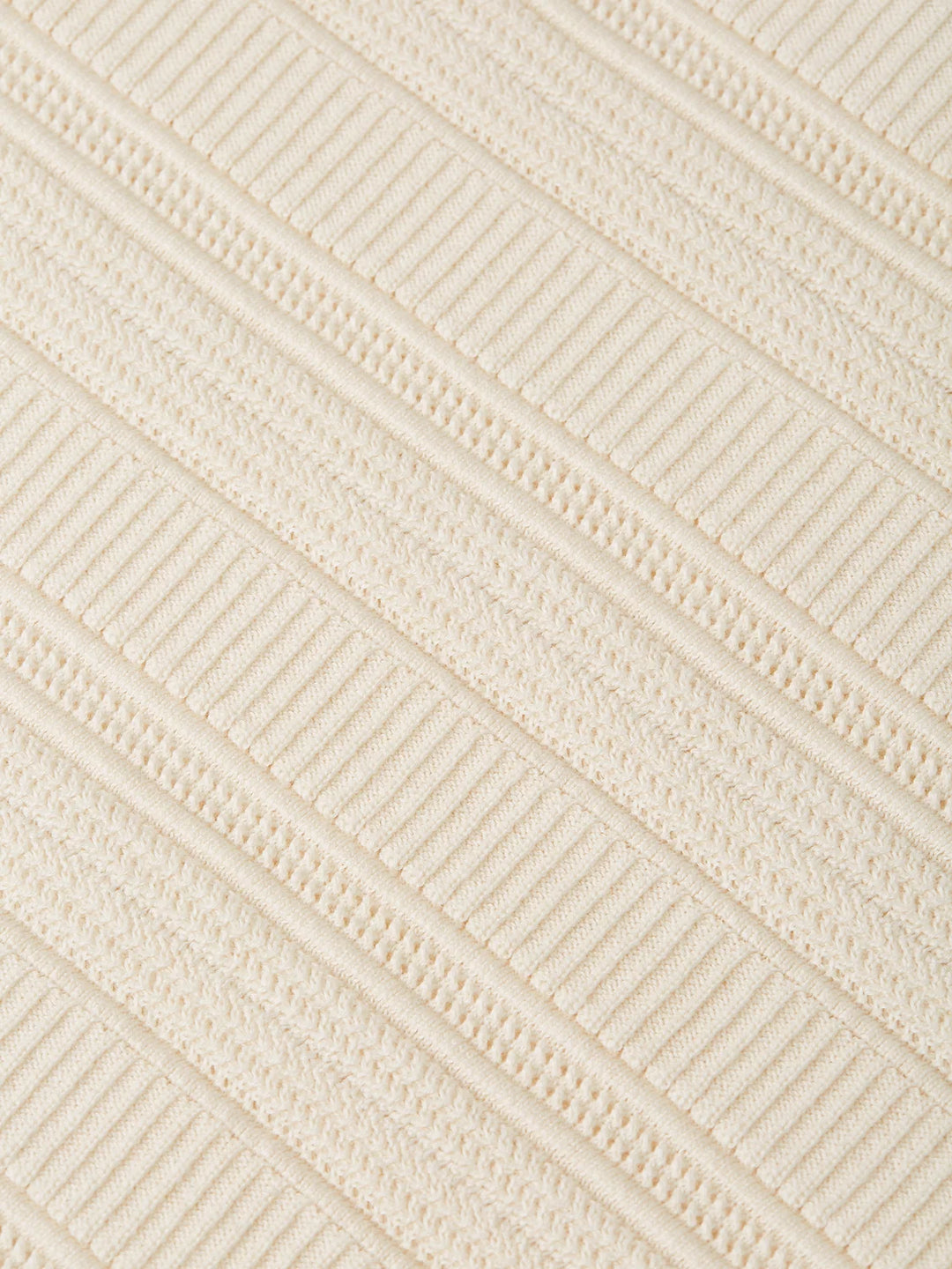 STRUCTURED KNITTED POLO "EGGNOG"