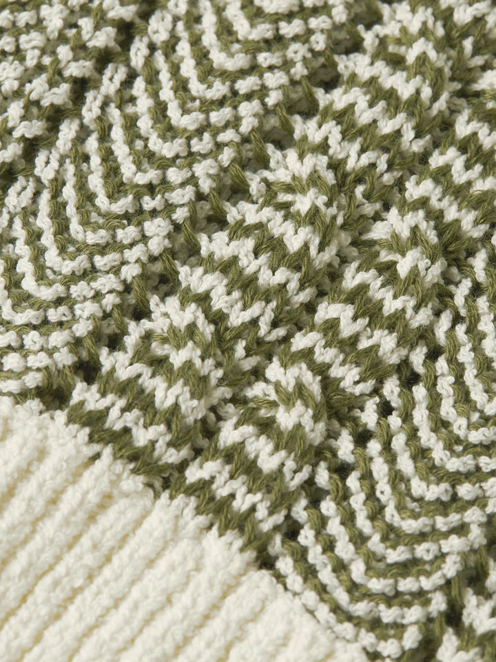 MULTI STITCH DROPPED SHOULDER POLO "EGGNOG MELANGE"