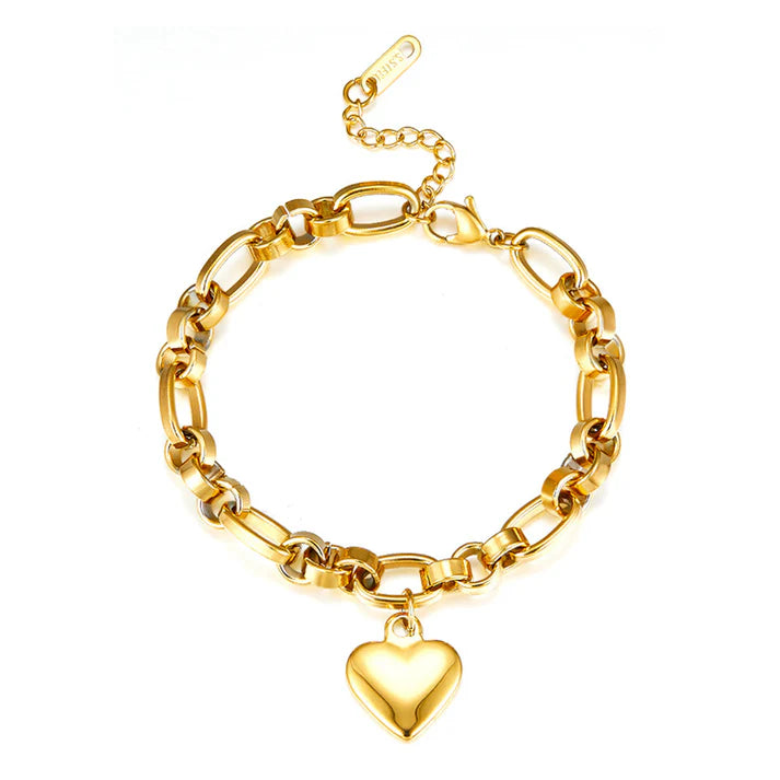 ELEGANT HEART CHAIN BRACELET