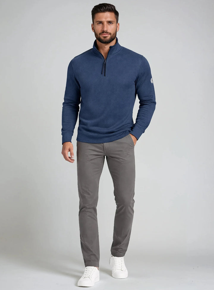 ELVAR - TEXTURED MOCK ZIP "NEBULA"