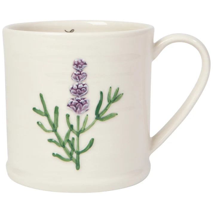 LAVENDER EMBOSSED MUG 16OZ