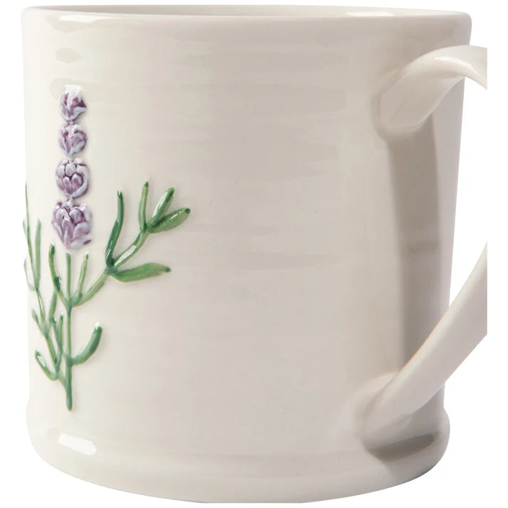 LAVENDER EMBOSSED MUG 16OZ