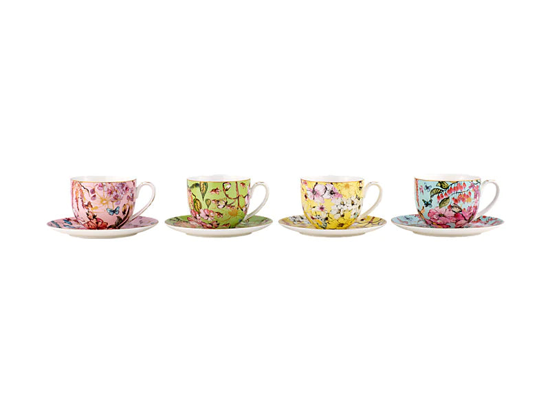 MAXWELL & WILLIAMS - Enchantment Cup & Saucer Set of 4 Gift Boxed