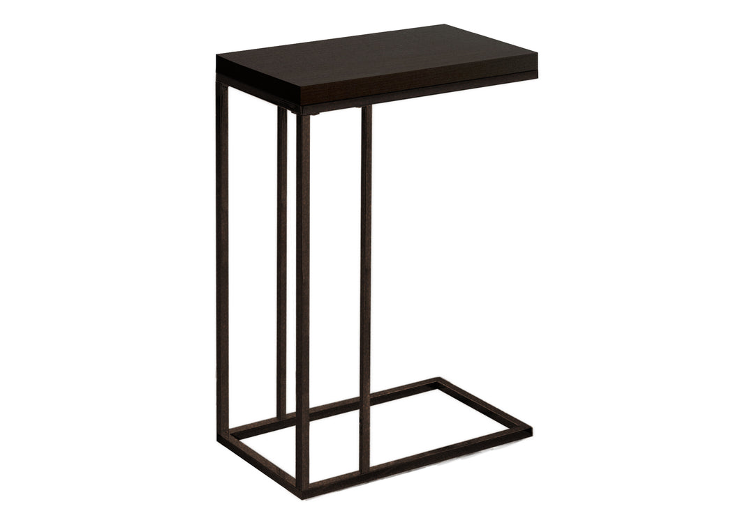 ACCENT TABLE "ESPRESSO/BRONZE METAL"