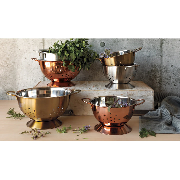 STEEL ROSE GOLD COLANDER LARGE