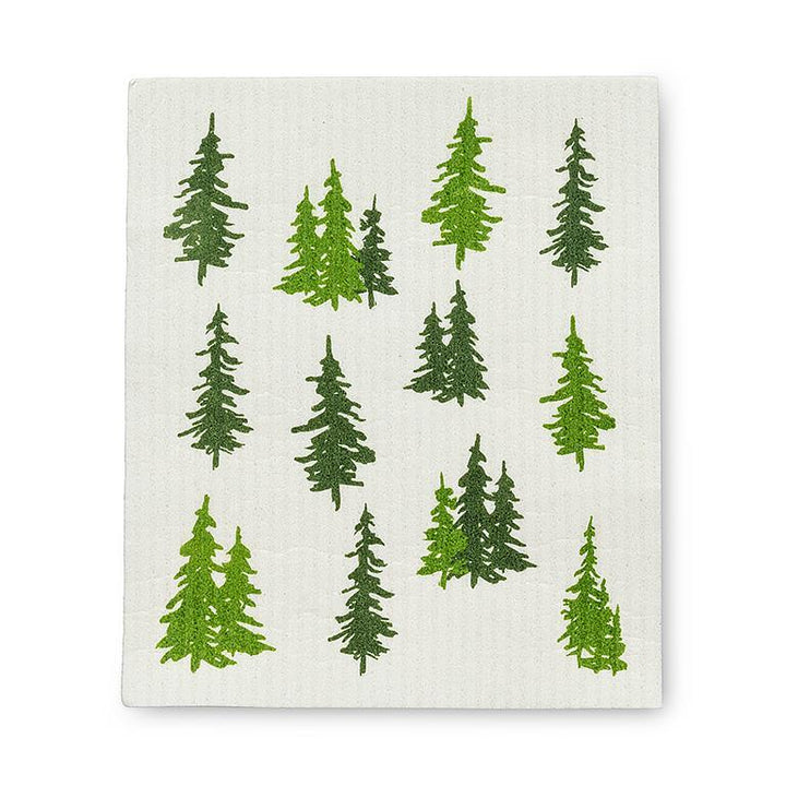 EVERGREEN FOREST DISHCLOTHS, SET OF 2 6.5X8''L