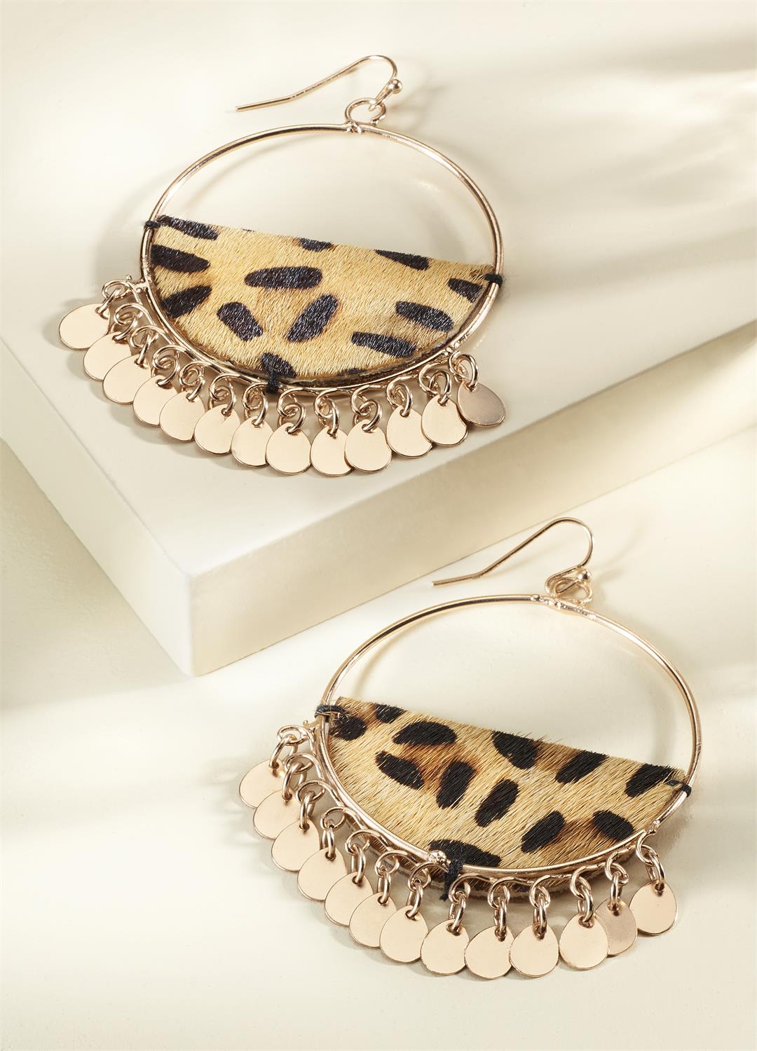 FAIRE DANGLER HOOP EARRINGS
