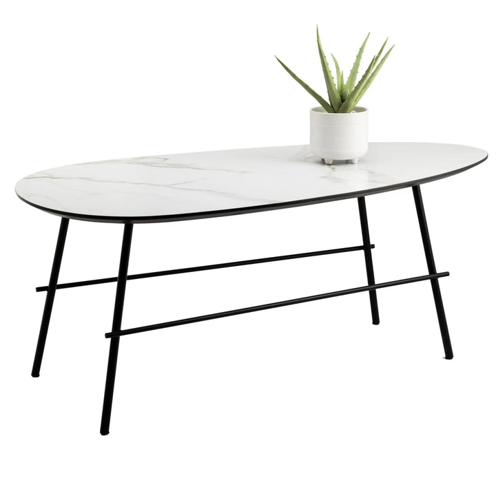 TANGENT FAUX MARBLE TOP ACCENT COFFEE TABLE