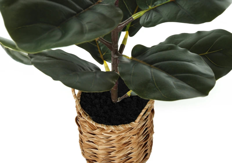 TALL ARTIFICIAL POTTED FIDDLE TREE 28"