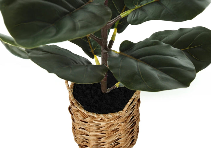 TALL ARTIFICIAL POTTED FIDDLE TREE 28"