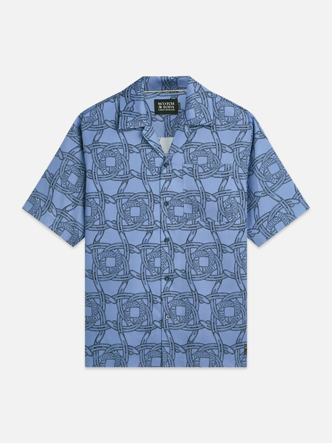 PRINTED RELAXED SHORT SLEEVE SHIRT "HORSESHOES INFINITY"