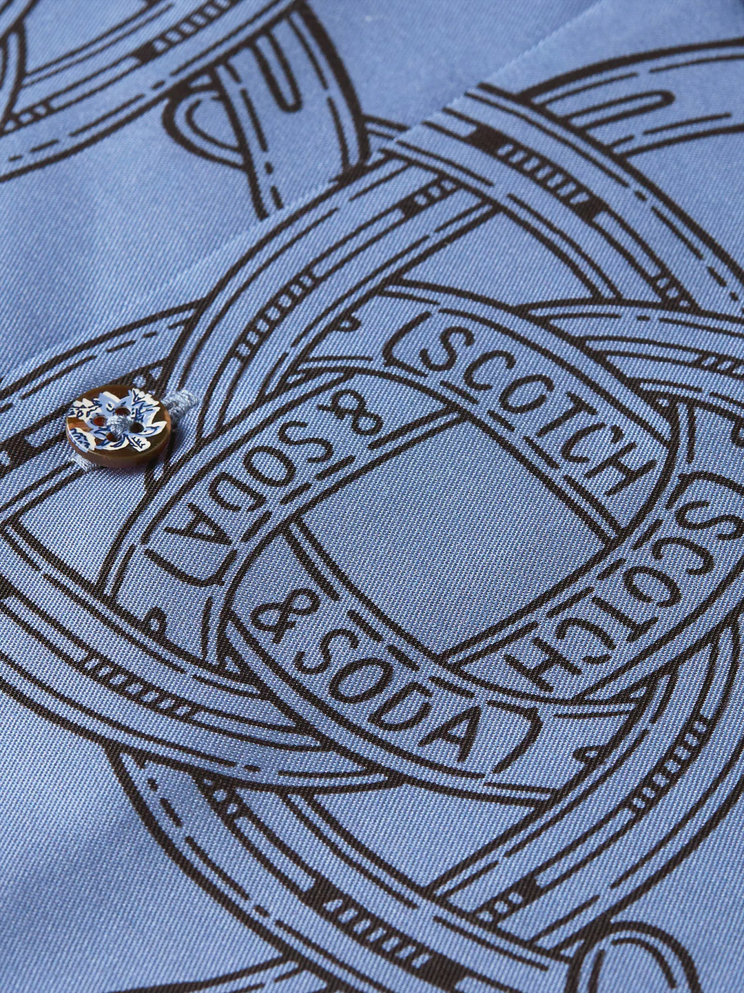 PRINTED RELAXED SHORT SLEEVE SHIRT "HORSESHOES INFINITY"