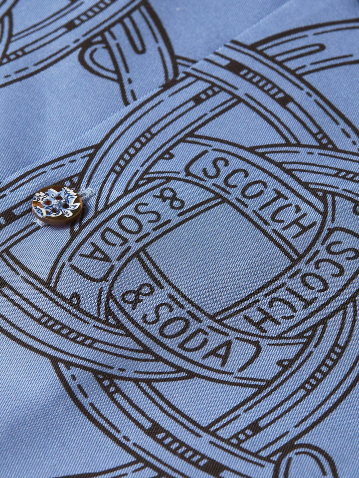 PRINTED RELAXED SHORT SLEEVE SHIRT "HORSESHOES INFINITY"