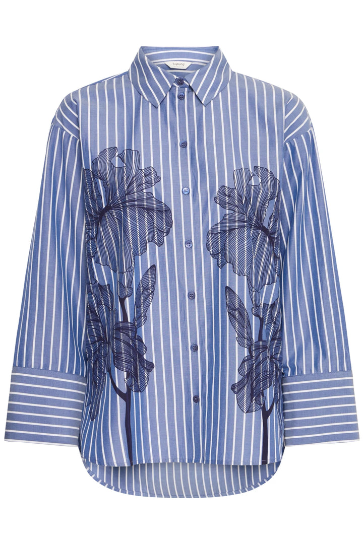 BYFIRAS FLOWER SHIRT "BLUE QUARTZ MIX"
