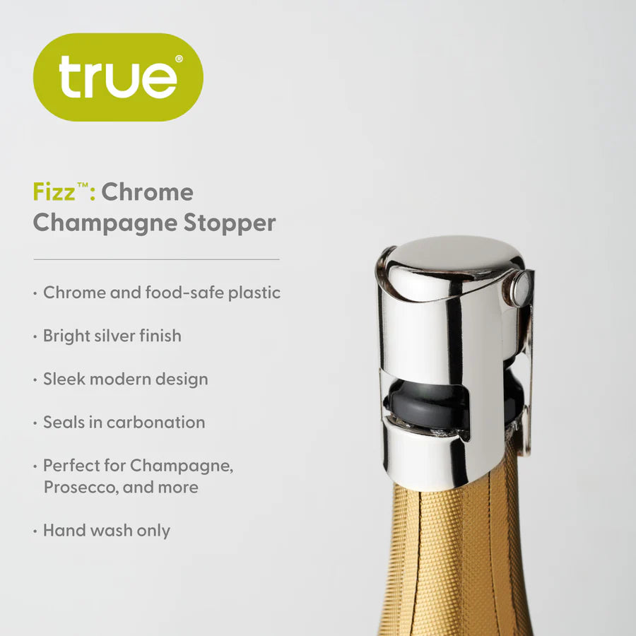 FIZZ CHAMPAGNE STOPPER IN CHROME