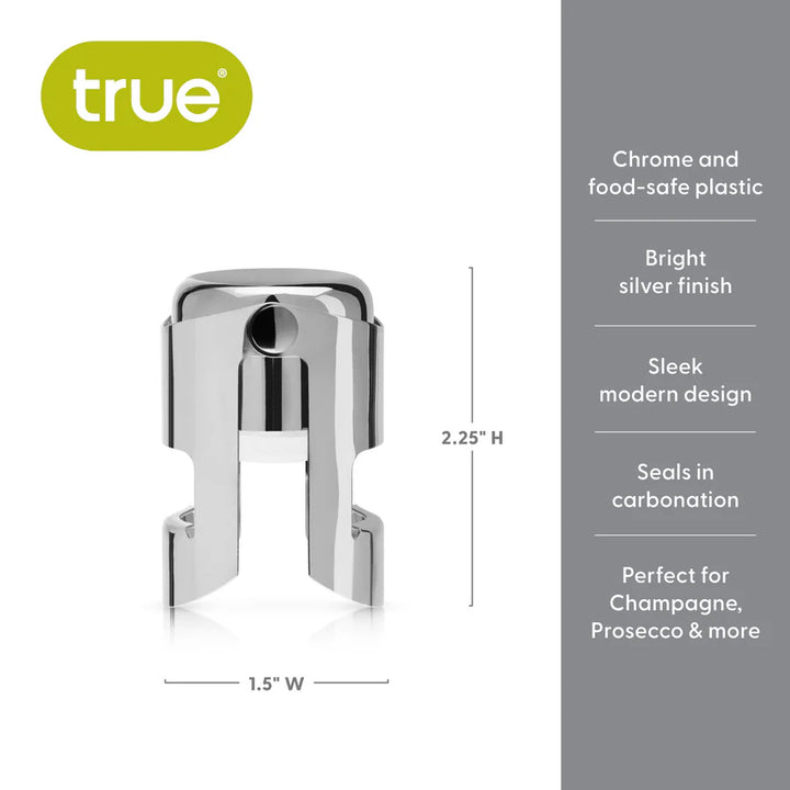 FIZZ CHAMPAGNE STOPPER IN CHROME