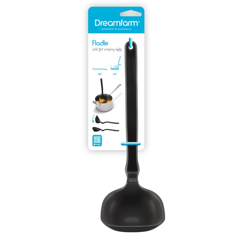 FLADLE FOLDING FLAT SCRAPING LADLE "BLACK"