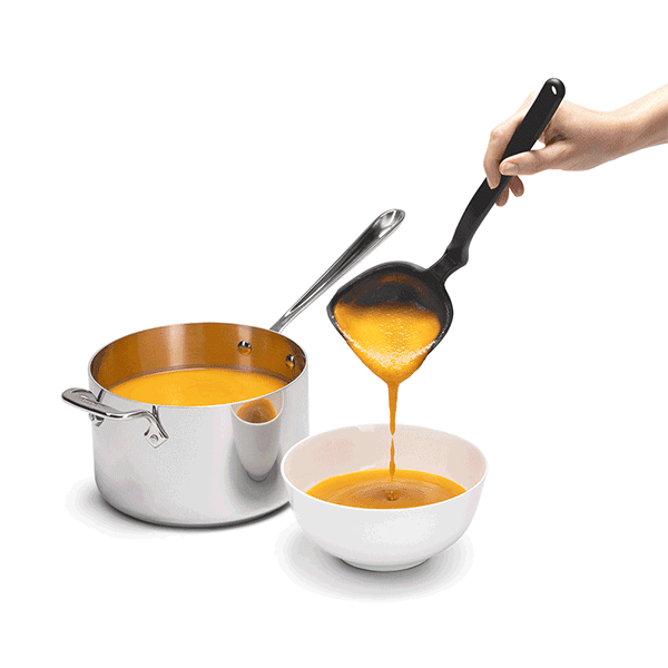 FLADLE FOLDING FLAT SCRAPING LADLE "BLACK"