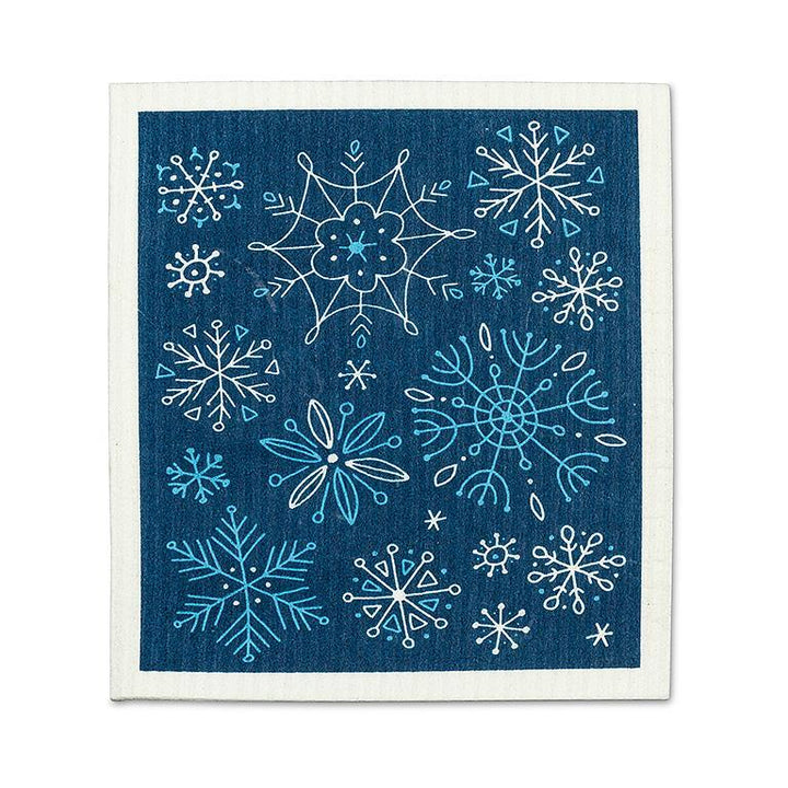 ALLOVER SNOWFLAKES DISHCLOTHS, SET OF 2 6.5X8''L