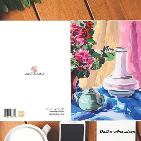 "FLOWER AND TEA CUP" GREETING CARD NO.0076