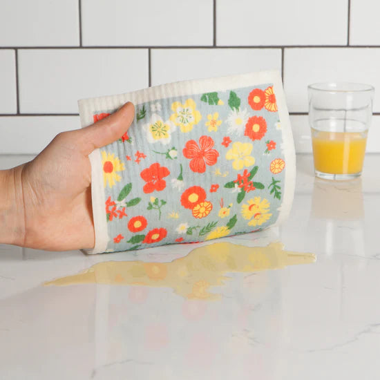 FLOWERS OF THE MONTH SWEDISH DISH CLOTH