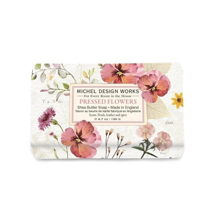 PRESSED FLOWERS MEDIUM BATH SOAP BAR