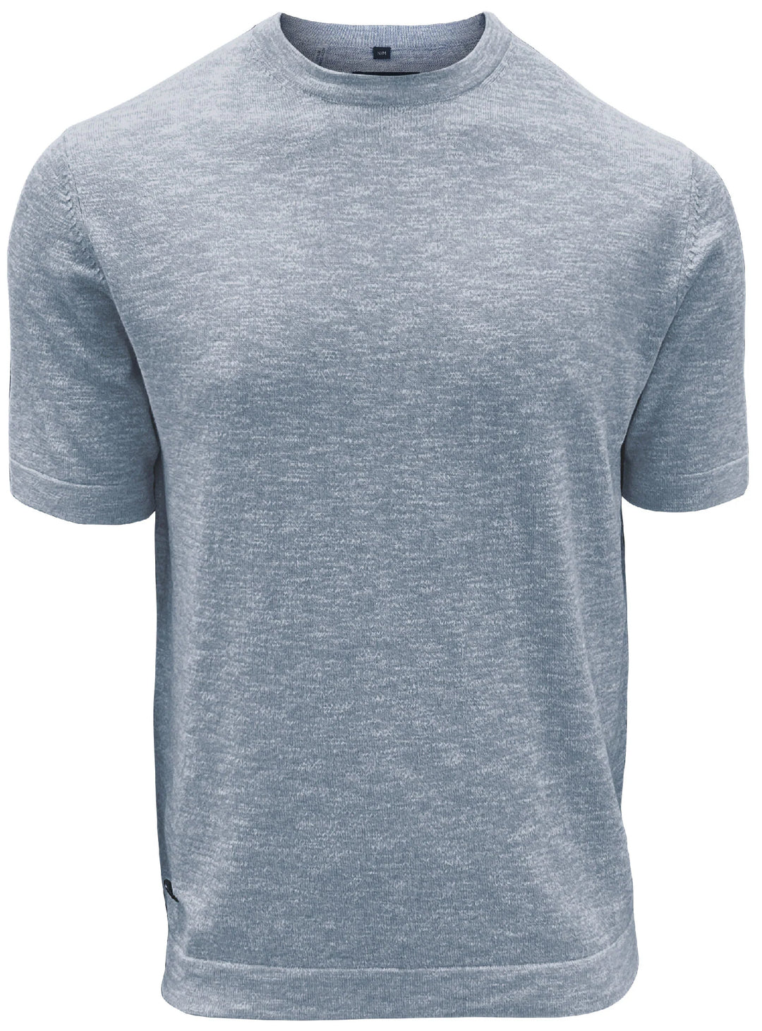 MASON - SEMI-FIT COTTON-LINEN SLUB CREWNECK T-SHIRT "FOG"