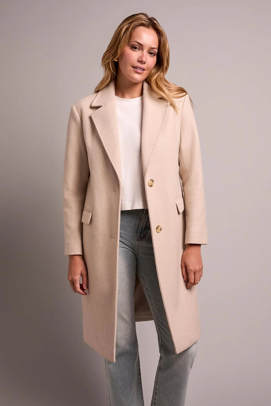 ULTRA-SOFT KNIT COAT WITH REMOVABLE FOOLER HOODIE "OATMEAL"