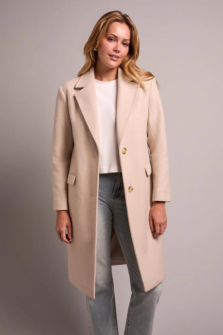 ULTRA-SOFT KNIT COAT WITH REMOVABLE FOOLER HOODIE "OATMEAL"