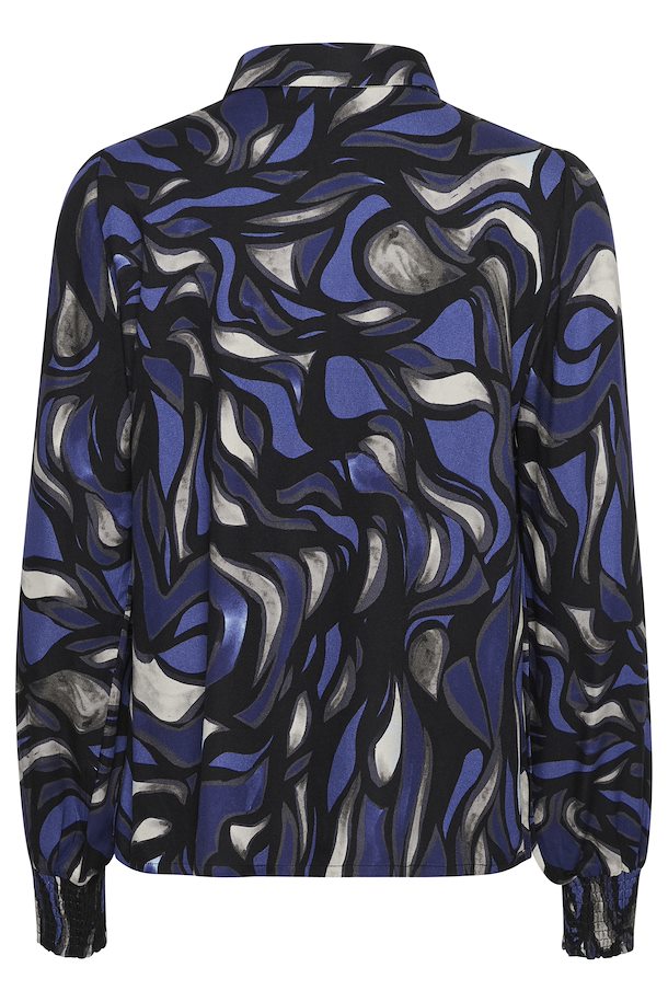 KAFORREST SHIRT - BLUE/GREY ABSTRACT GRAPHIC