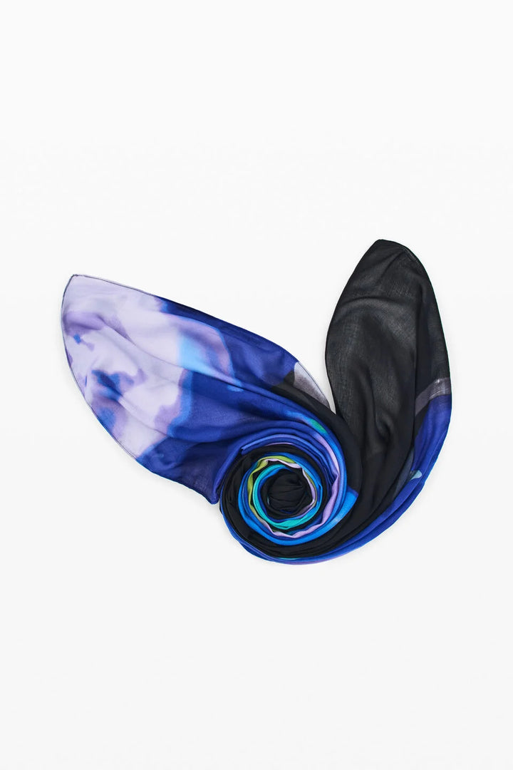 RECTANGULAR GRADIENT FOULARD "BLUE"