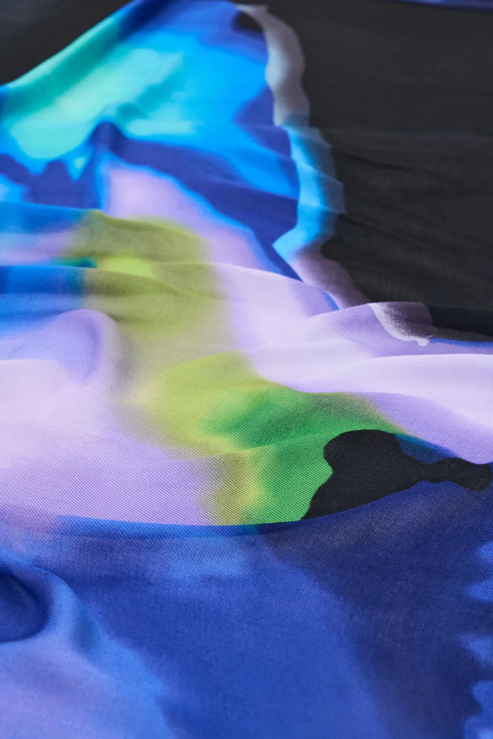 RECTANGULAR GRADIENT FOULARD "BLUE"