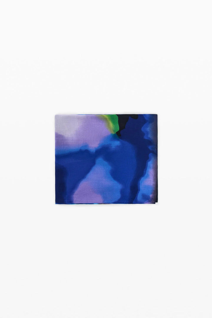 RECTANGULAR GRADIENT FOULARD "BLUE"