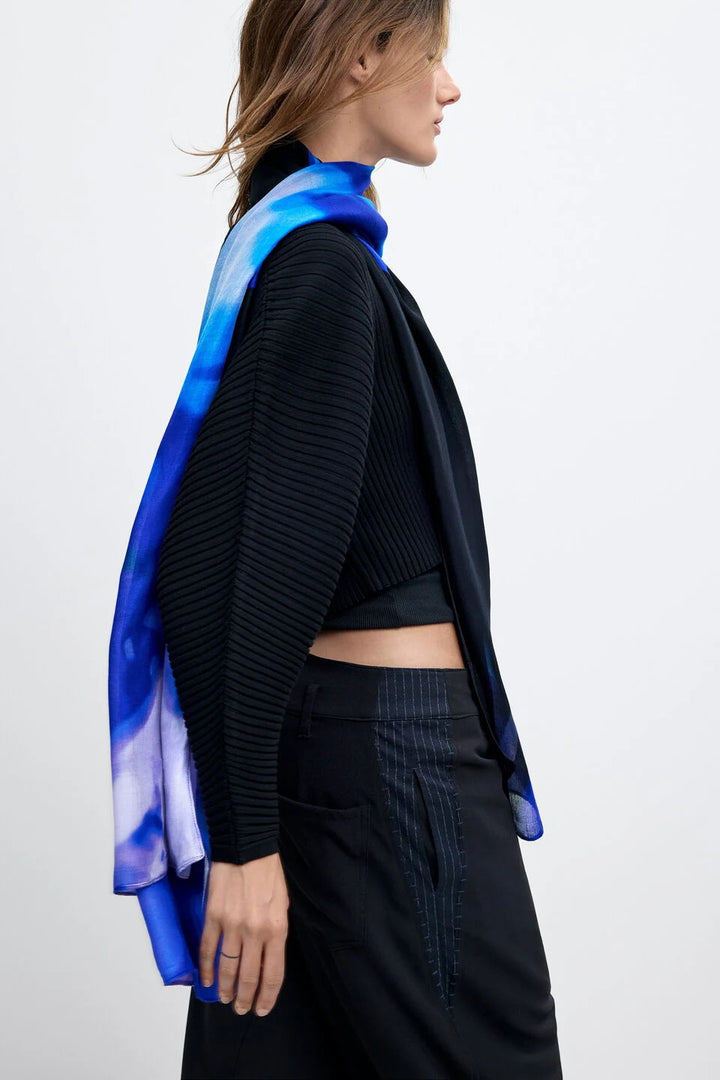 RECTANGULAR GRADIENT FOULARD "BLUE"
