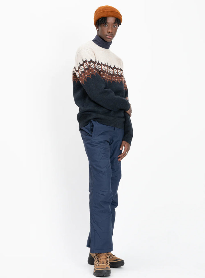 FREDIE - LONG-SLEEVE PRINT SWEATER "NAVY/CREAM"