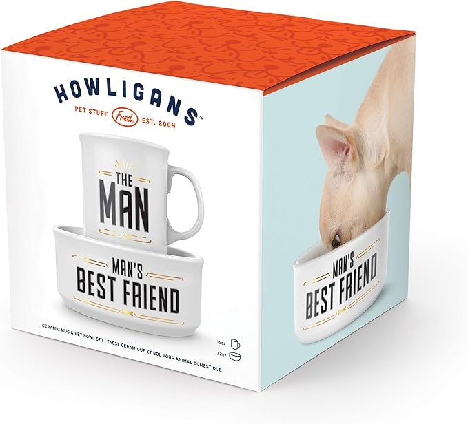 FRED & FRIENDS HOWLIGANS - MUG+DOG BOWL - BEST FRIEND SET