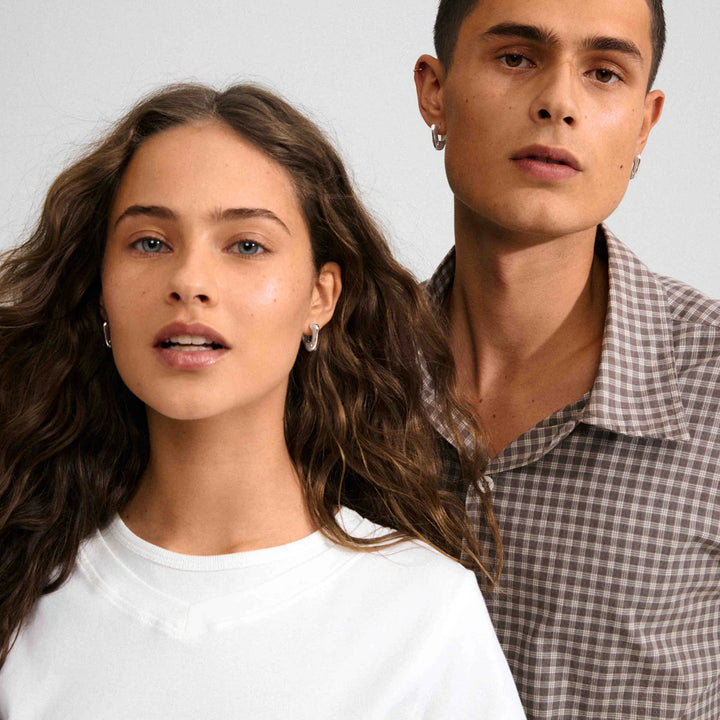 FREE RECYCLED HOOP EARRINGS "SILVER PLATED"