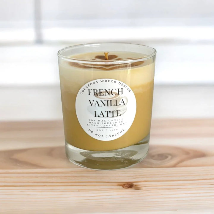 GORGEOUS WRECK DESIGN FRENCH VANILLA LATTE DESSERT CANDLE