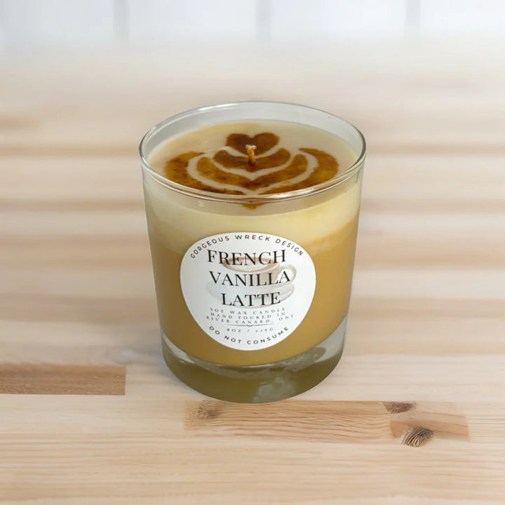 GORGEOUS WRECK DESIGN FRENCH VANILLA LATTE DESSERT CANDLE