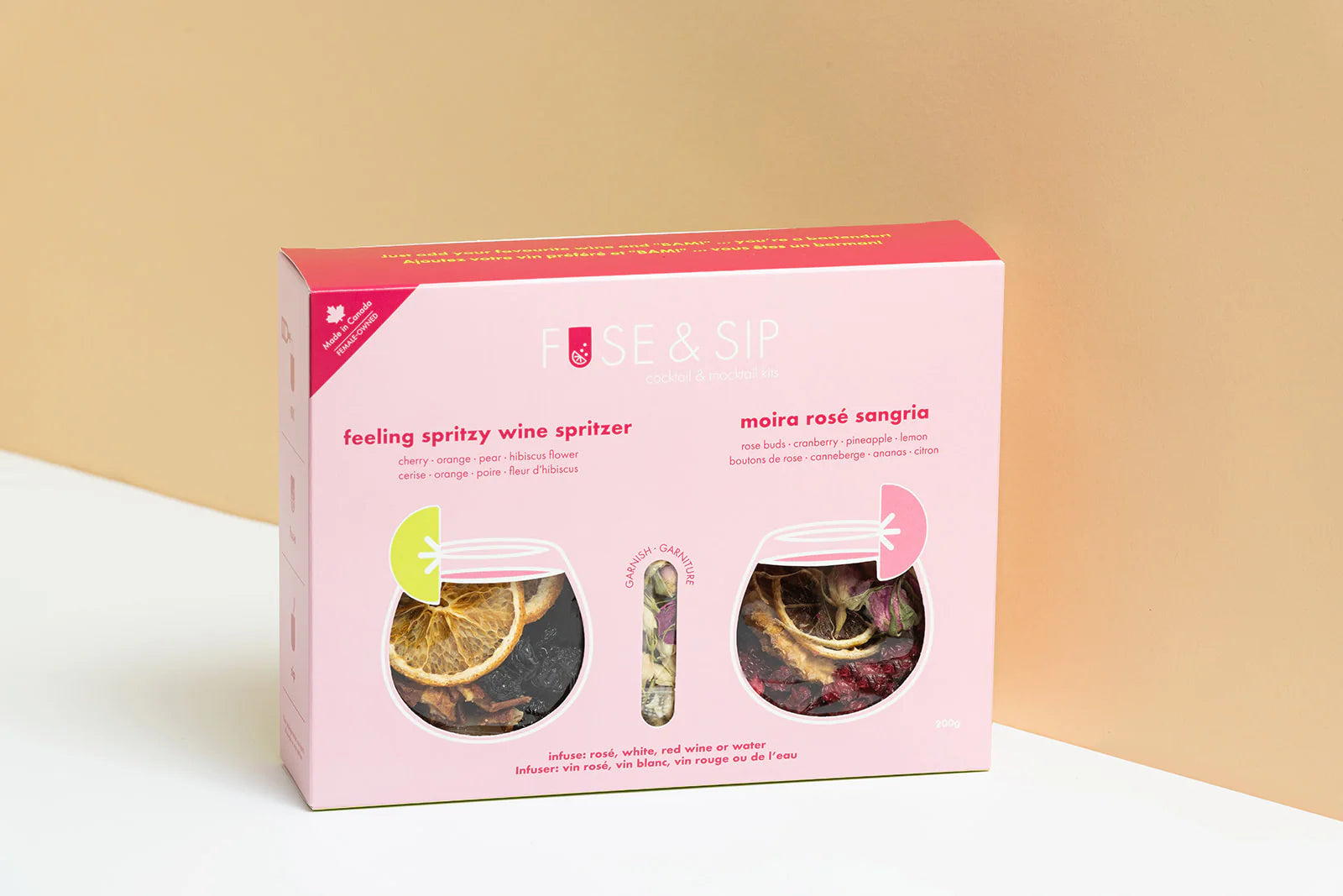 FUSE & SIP GIFT BOX SET MOIRA ROSE SANGRIA & FEELING SPRITZY