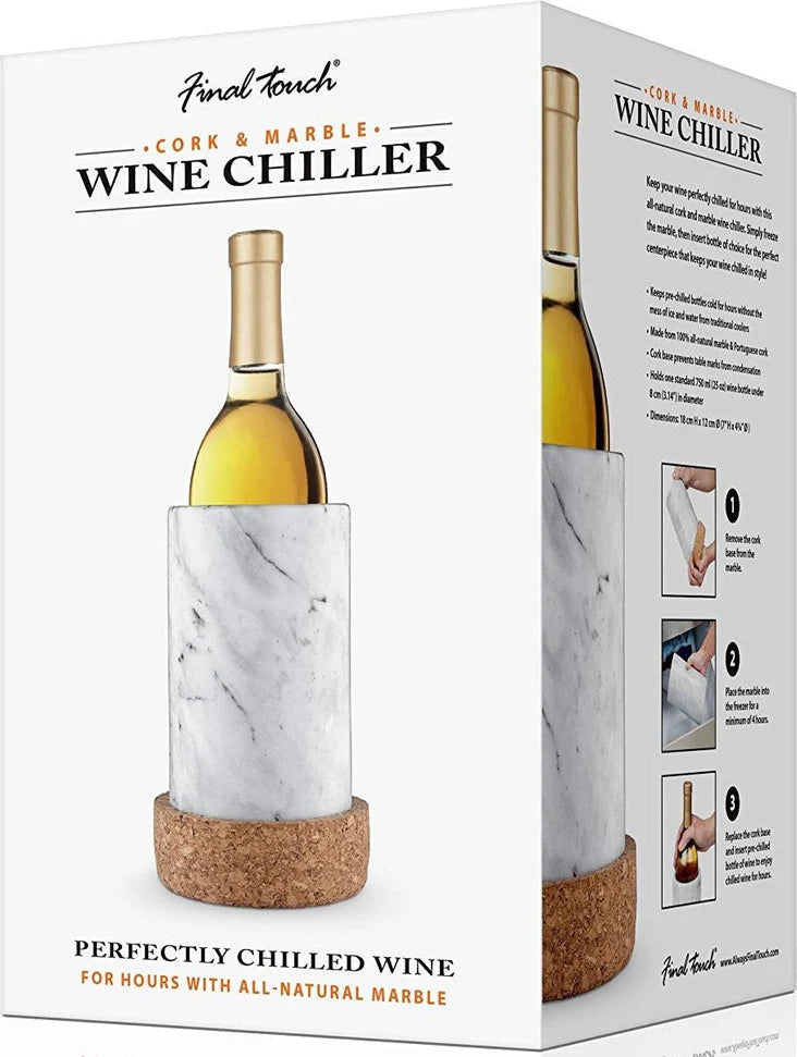 FINAL TOUCH MARBLE AND CORK WINE CHILLER