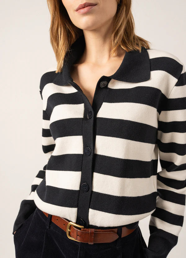 GALWAY STRIPED CARDIGAN