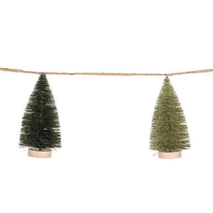 GARLAND OF 11 BRUSH TREES - 79''L