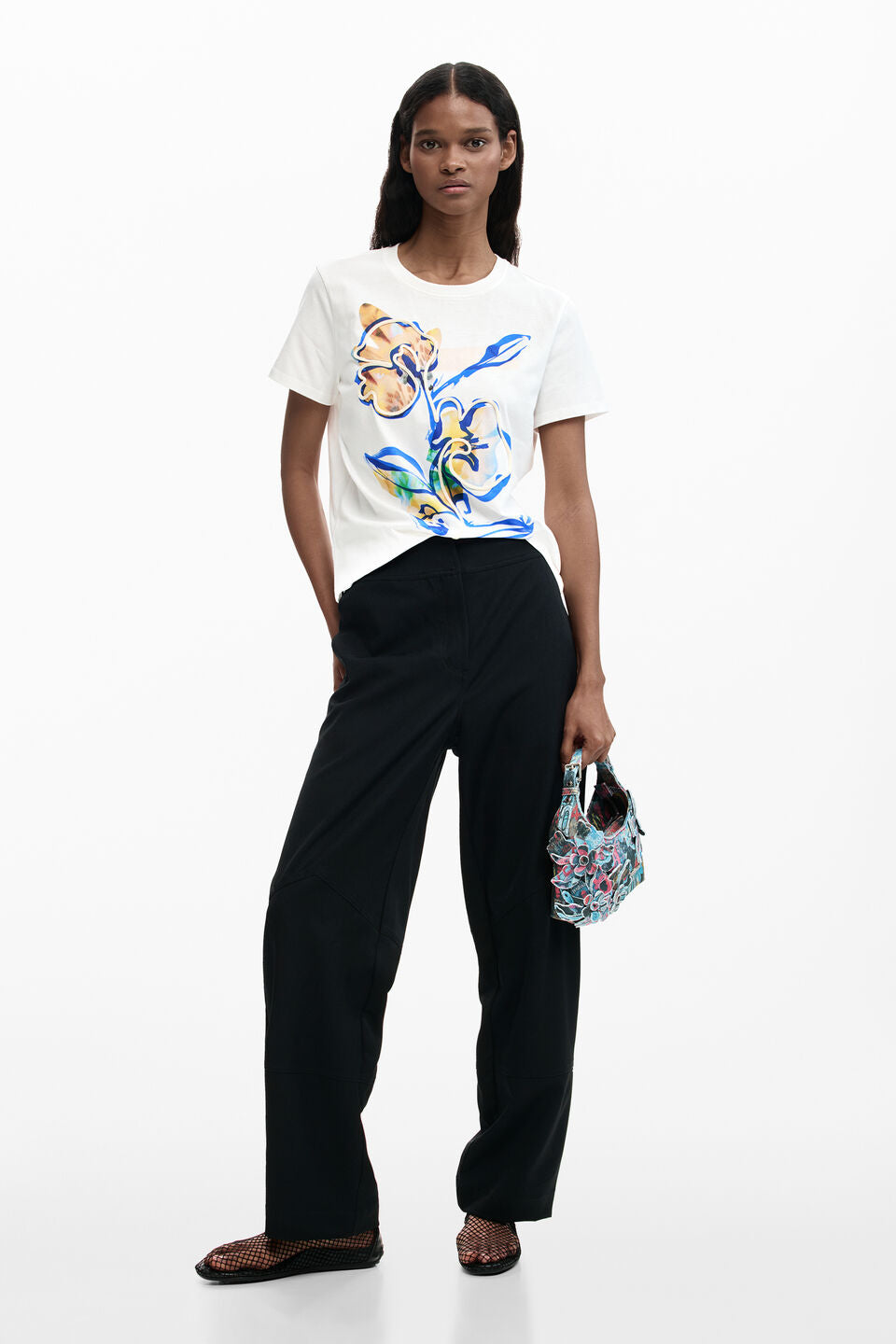 GARDEN FLOWERS T-SHIRT "WHITE"