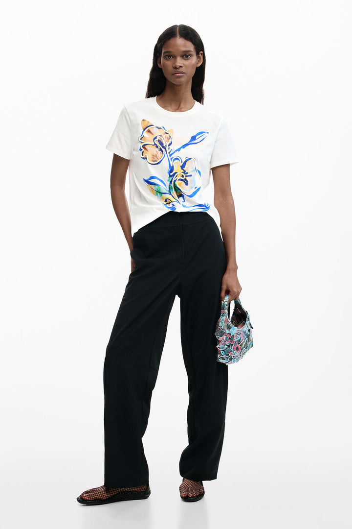 GARDEN FLOWERS T-SHIRT "WHITE"