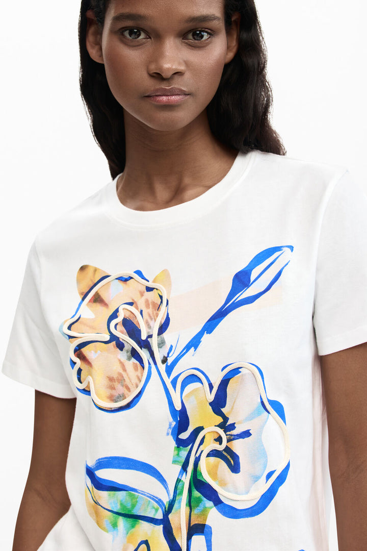 GARDEN FLOWERS T-SHIRT "WHITE"