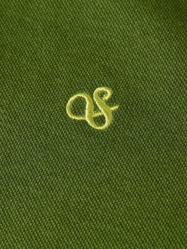 MELANGE LOGO POLO "GARDEN GREEN"