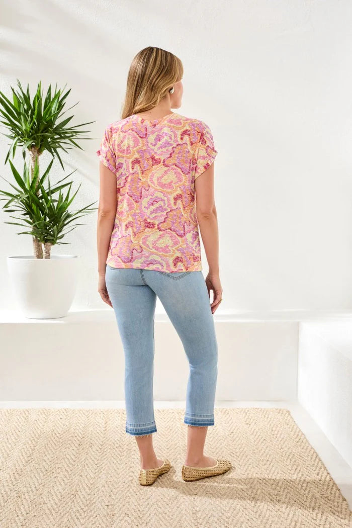 CAP SLEEVE WEAR TWO WAYS TOP "GARDENIA"