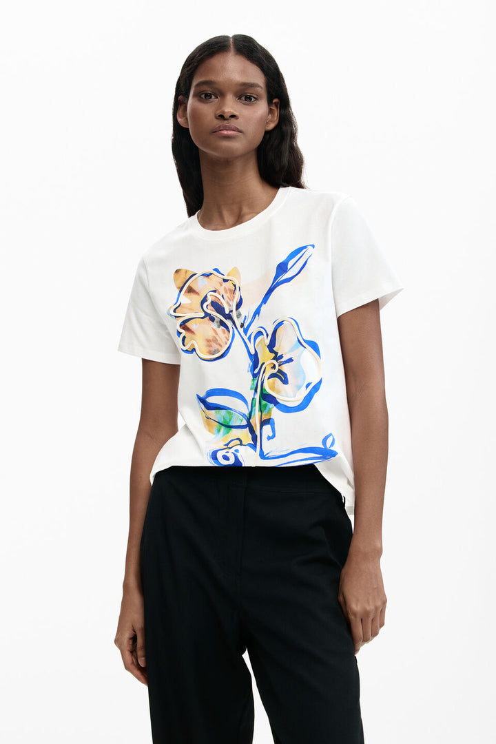 GARDEN FLOWERS T-SHIRT "WHITE"